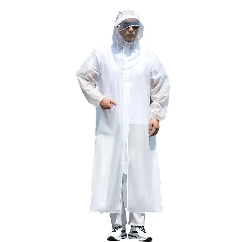 Ready to Ship Reusable Modern Transparent EVA Motorcycle Custom Raincoat Adult for Travel and Camping