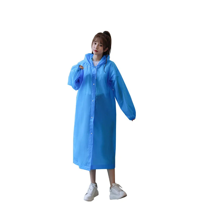 High Quality PEVA Adult Rain Poncho Factory-Price Waterproof Adult Rainwear Work Travel Hiking Custom Logo Outdoor Activities