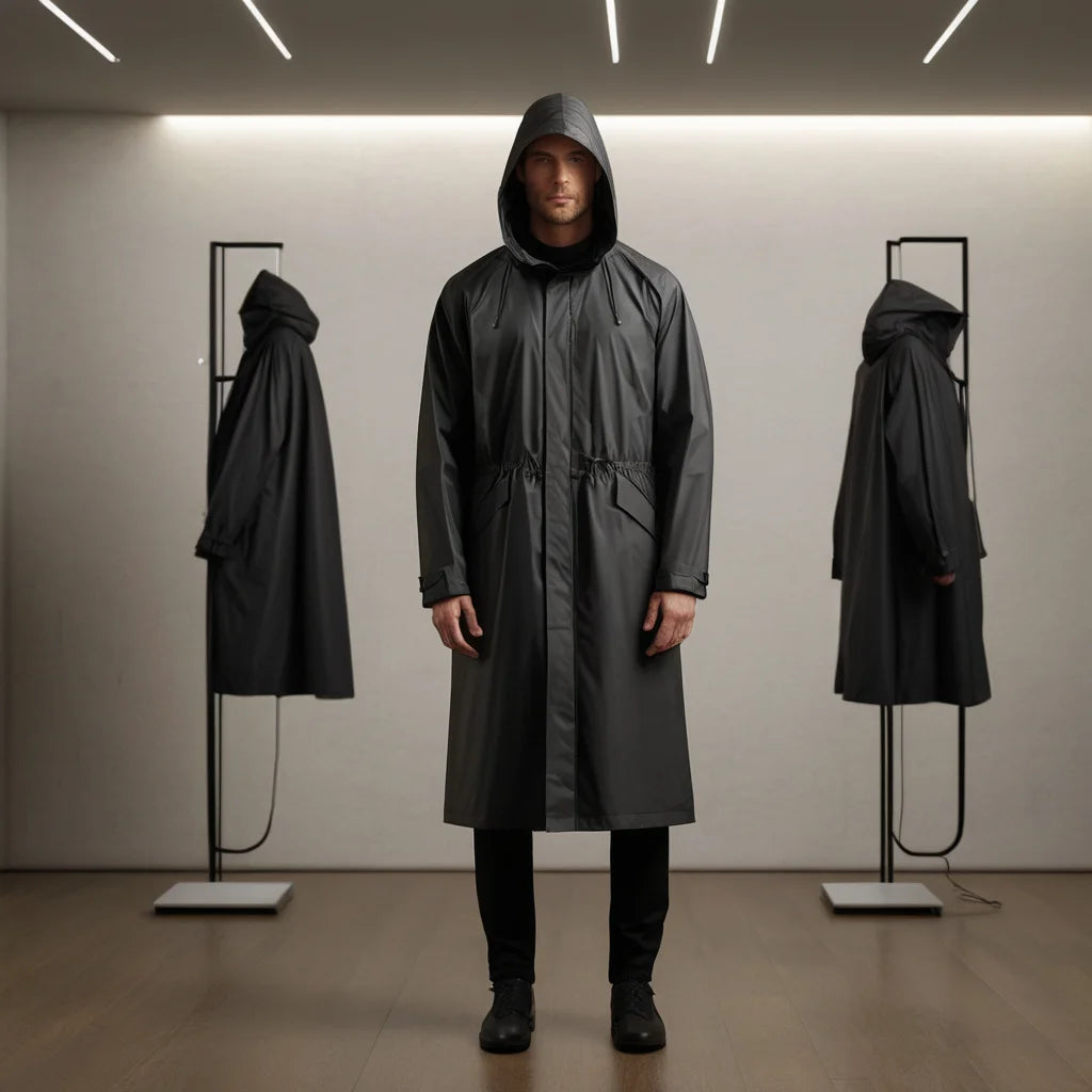 Men's Heavy Duty  Unisex Long Rain Cape Polyester Raincoat Waterproof Single-Person Poncho Factory Price Outdoor Work Rain Suit