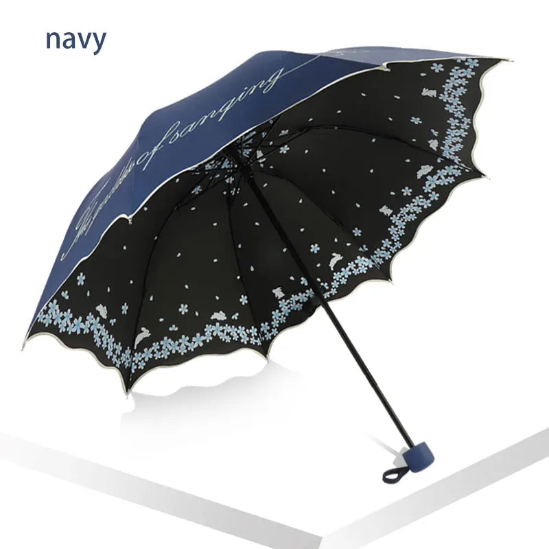 Wholesale Customizable Fabric Umbrella UV Protection Outdoor Rain Beach Features Sunny Rainy Scenes Logo Printing Promotional