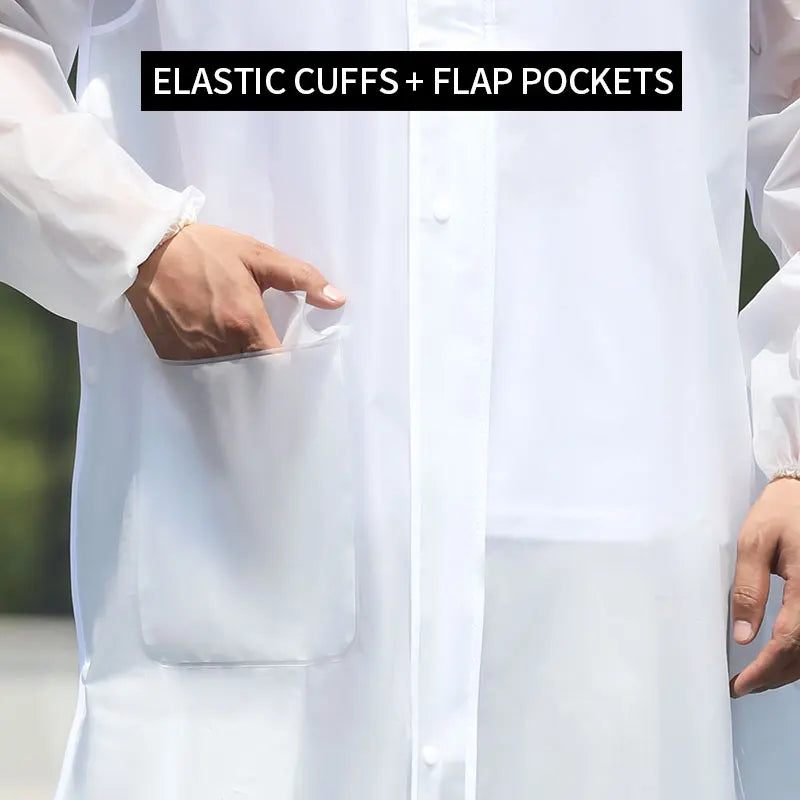 Ready to Ship Reusable Modern Transparent EVA Motorcycle Custom Raincoat Adult for Travel and Camping