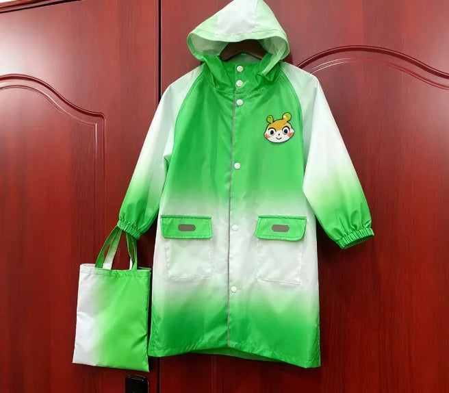 2025 Trend Lightweight Reusable Cartoon Raincoat for Kids Boys Girls Waterproof Windproof Rain Poncho for Middle Large Children