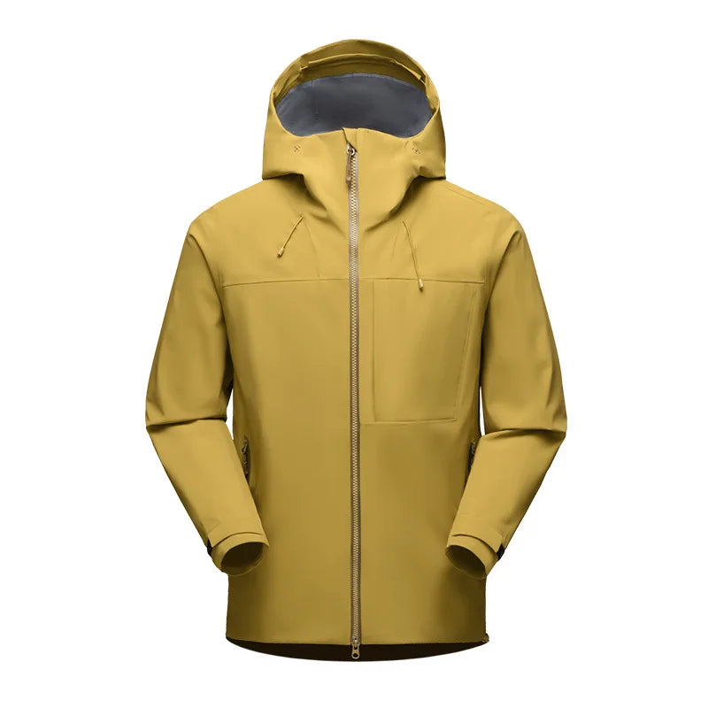 Outdoor  Winter Solid Color Waterproof Soft Shell Jacket for Outdoor Mountaineering Unisex All-Weather Use