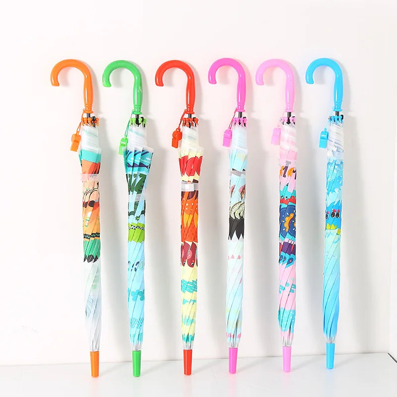 New Cartoon Children's Umbrella Mixed Color EVA Umbrella Customized logo Painted Children's Outdoor Umbrella