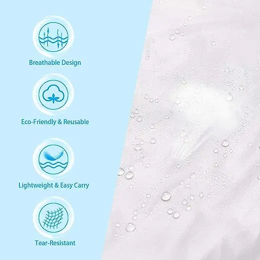 Waterproof Reusable EVA Rain Jacket 6-12 Year Olds XXL Lightweight Portable Clear Raincoat Logo Hood Hiking Toddler Boys Girls