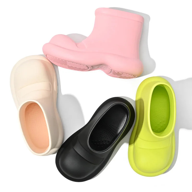 New Hot Selling EVA Macarone Baby Rain Boots Autumn Winter Comfortable Lightweight Breathable Elevated Rubber Anti-Slippery