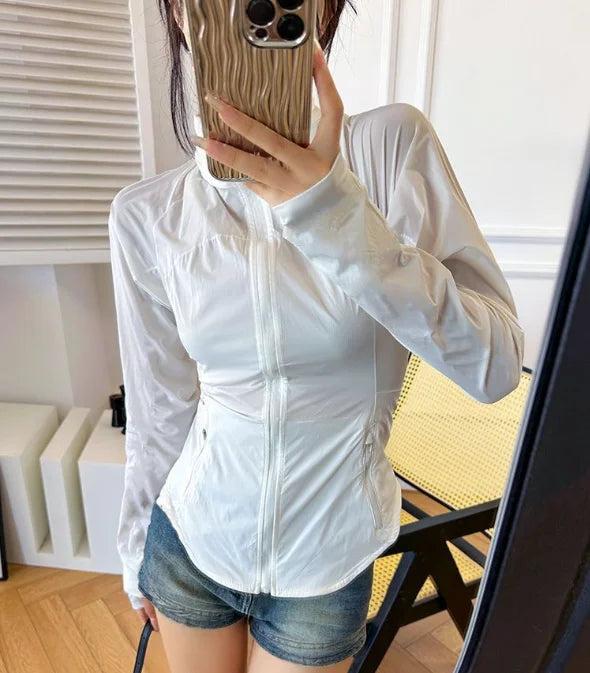 Women's Slim-Fit Summer UV Protection Coat With Hood Korean Style New Fashionable Outdoor Sunshade Jacket Trendy Dry Clothes