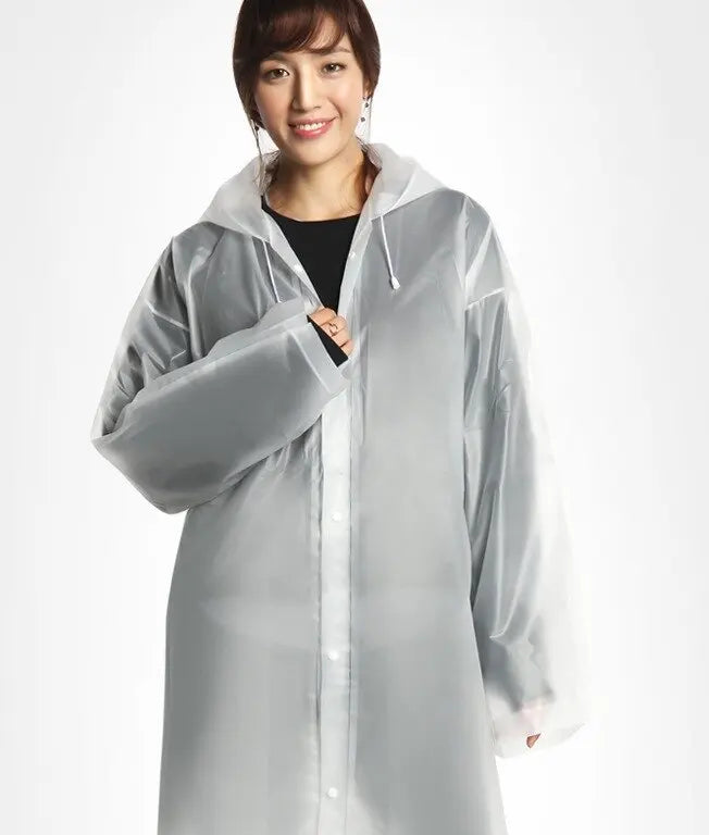 Factory Price Fashionable Disposable Waterproof PEVA Raincoat Reusable Durable Plastic RainPoncho for Adults for Travel Outdoor