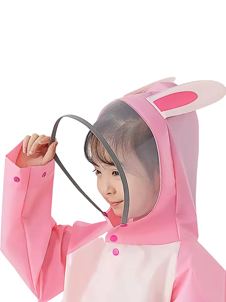 High Quality Eva Children's  Cartoon Waterproof Raincoat  Poncho Student Rainwear Outdoor Schoolbag for Kids Girls Wholesale