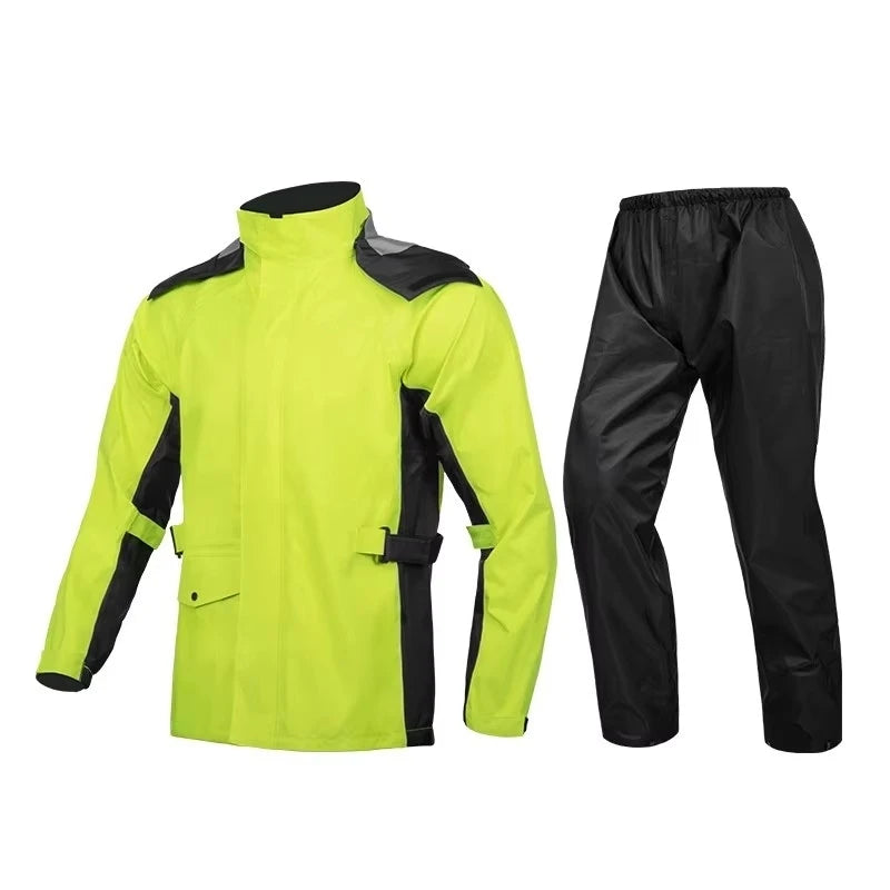 High Quality Motorcycle Raincoat and Rainpants Suit Waterproof and Heavy Rain-Proof for Rider Take-Away  Outdoor Jaket