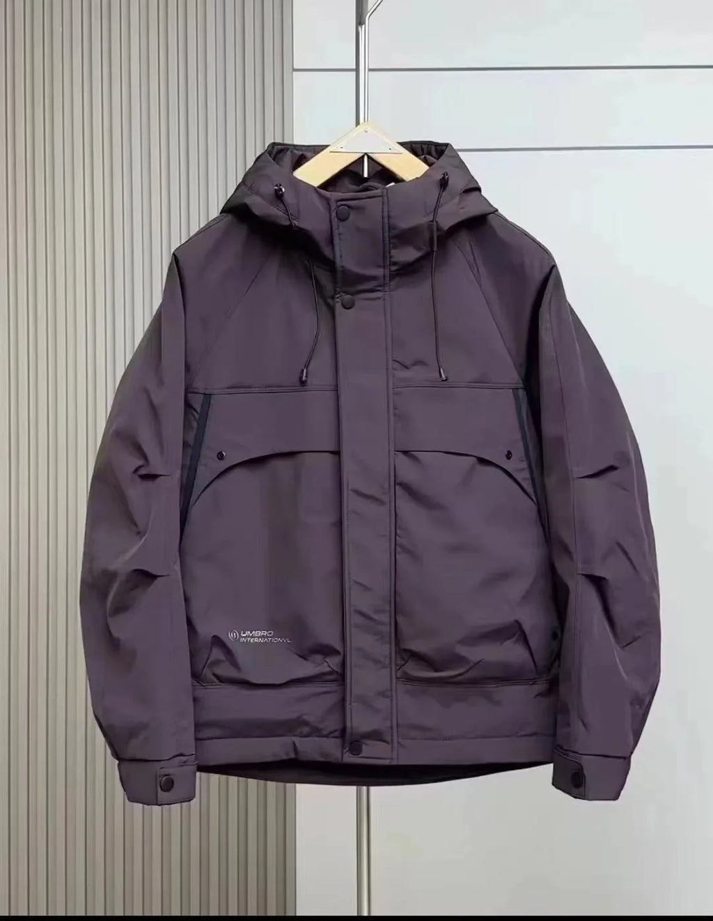 Factory Direct Men's Hooded Stand Collar Loose Plain Dyed Casual Jacket Windproof Thickened Work Warm Winter