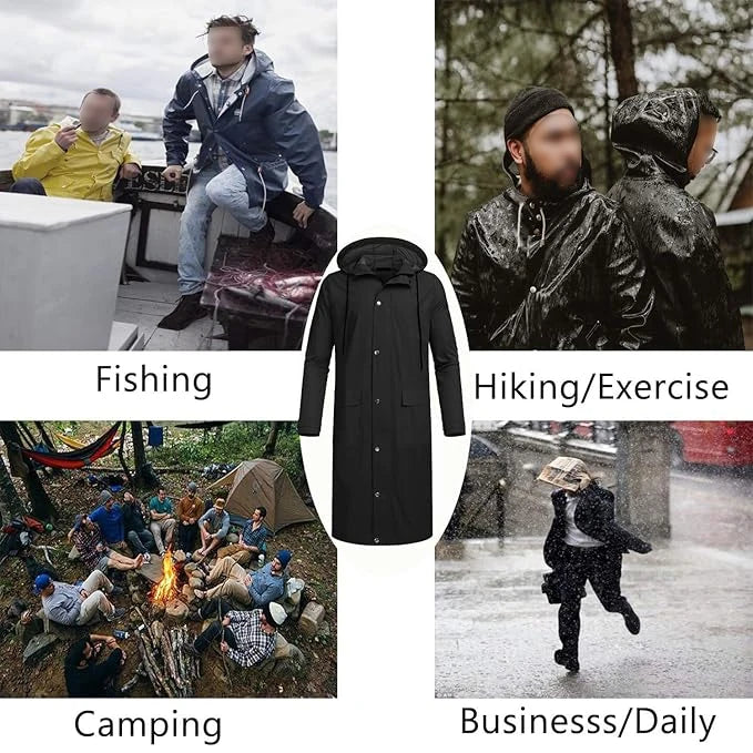 Outdoor Labor Waterproof Poncho Rainsuit for Adults XL Size Disposable Long Raincoat with Insurance Safety Feature