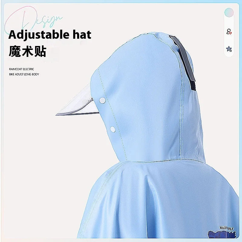 New Classic Single & Double Electric Car Body Raincoat Enlarged Thick Oxford Cloth Anti-Riot for Poncho Waterproof for Travel