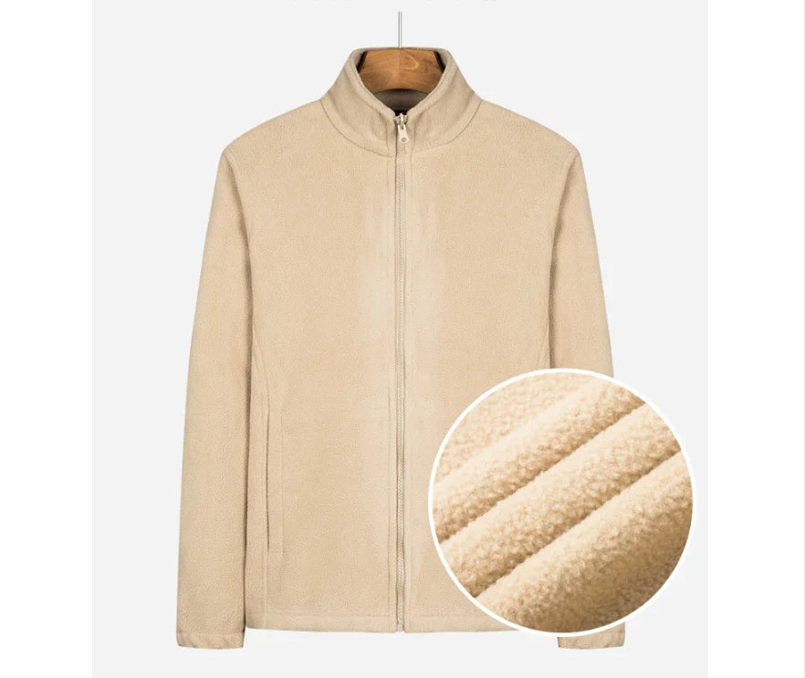 Custom Men Women Couple Hooded Detachable Double Layer Polar Fleece Ski Suit Hiking Jacket Unisex Waterproof Breathable Raincoat