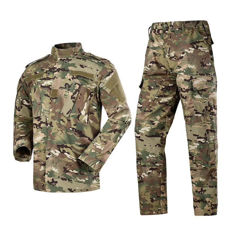 Horse-riding ACU Second-generation Unisex Camouflage Cotton Outdoor Training Tactical Suit Wear-resistant Breathable