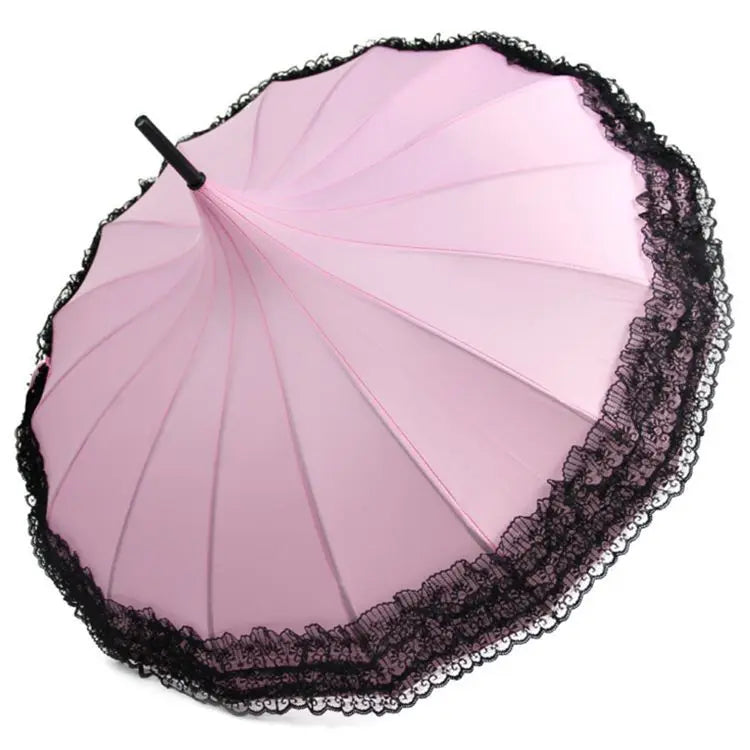 New Design Chinese Lace Golf Umbrella Long Full Body Auto Function With 8K Ribs for Business Travel Gifts Advertising
