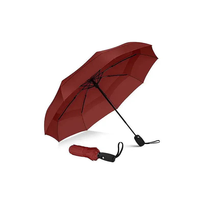 Automatic Open Sunproof Golf Umbrella High Quality Business Gift Grey Umbrella Portable 3 Folding Rain Umbrellas