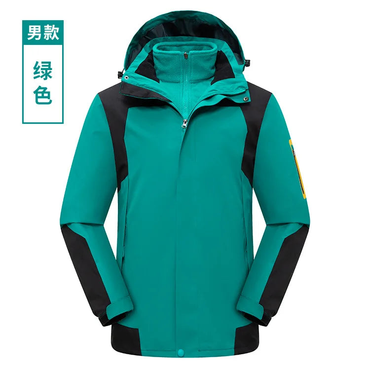 Two-Piece Three-In-One Outdoor Assault Clothing for Men Women Autumn Winter Polar Fleece Liner Waterproof Windproof Knitted