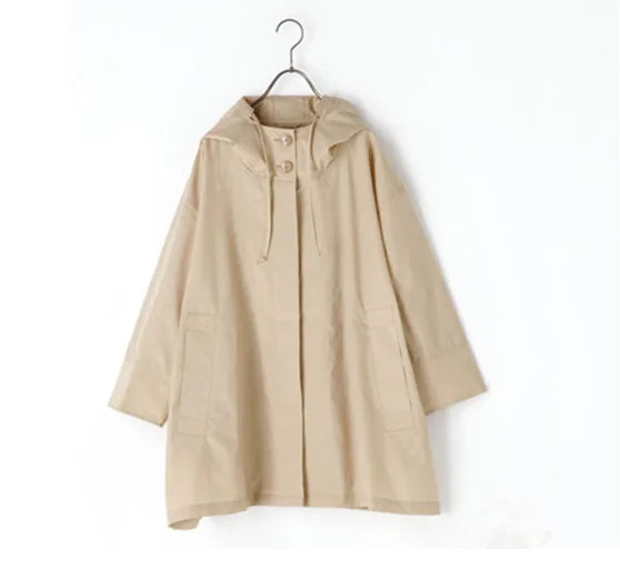 Japanese Women's Fashionable Waterproof and Breathable Lightweight Cape Windbreaker Style Adult Raincoat Cute Fashion Jacket