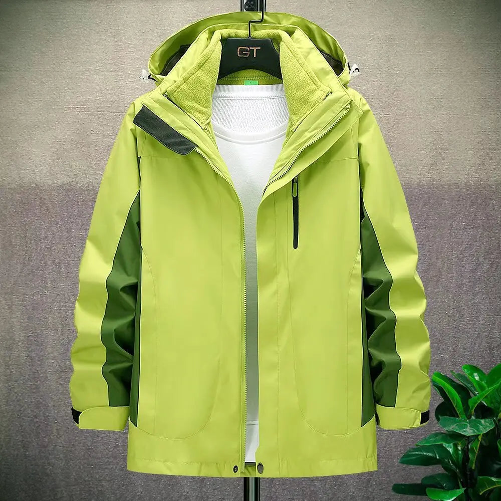 Men's Women's Outdoor Sports Waterproof Warm Coat Two-Piece Three-In-One Casual Style Stand Can Be Customized Printed Logo