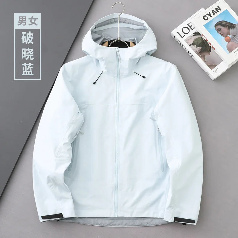 Men's Waterproof Windbreaker Jacket Seams Taped Three-in-One Raincoat for Women Men Outdoor Sports Hiking Mountaineering Riding