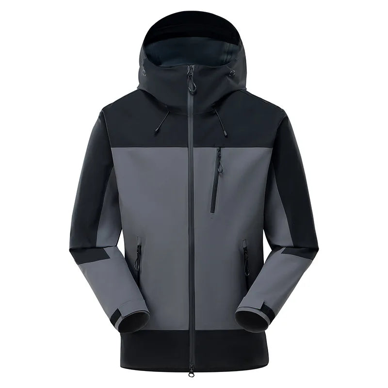 Lightweight Windproof Waterproof Hard-Shell Jacket for Outdoor Sports Men Women's Winter Mountaineering Stand Zipper Taped Seams