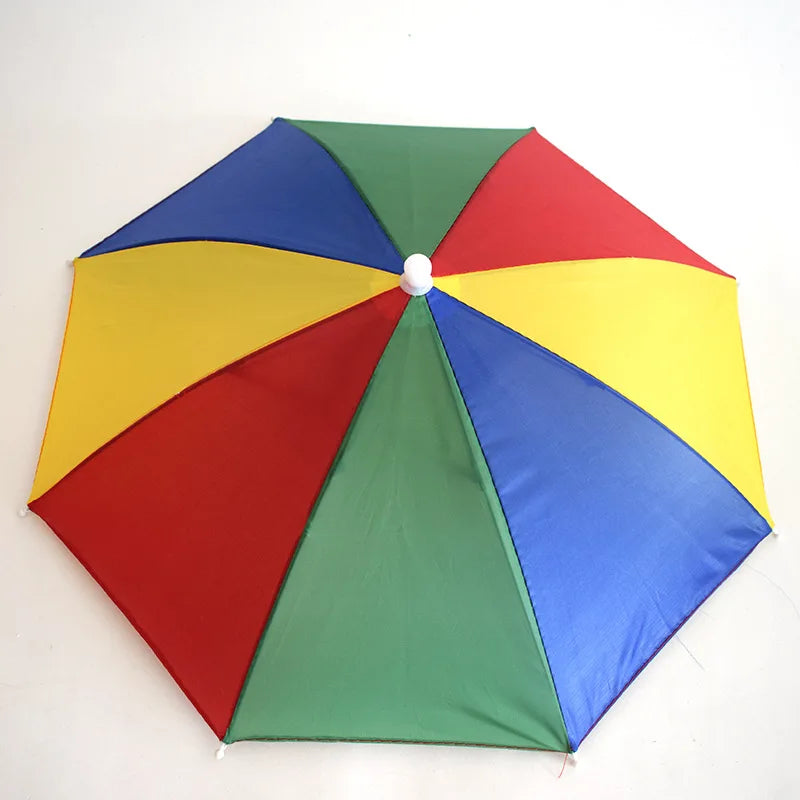 Mini Umbrellas for the Rain Umbrella Hat Outdoor Head Wearing Colorful Travel