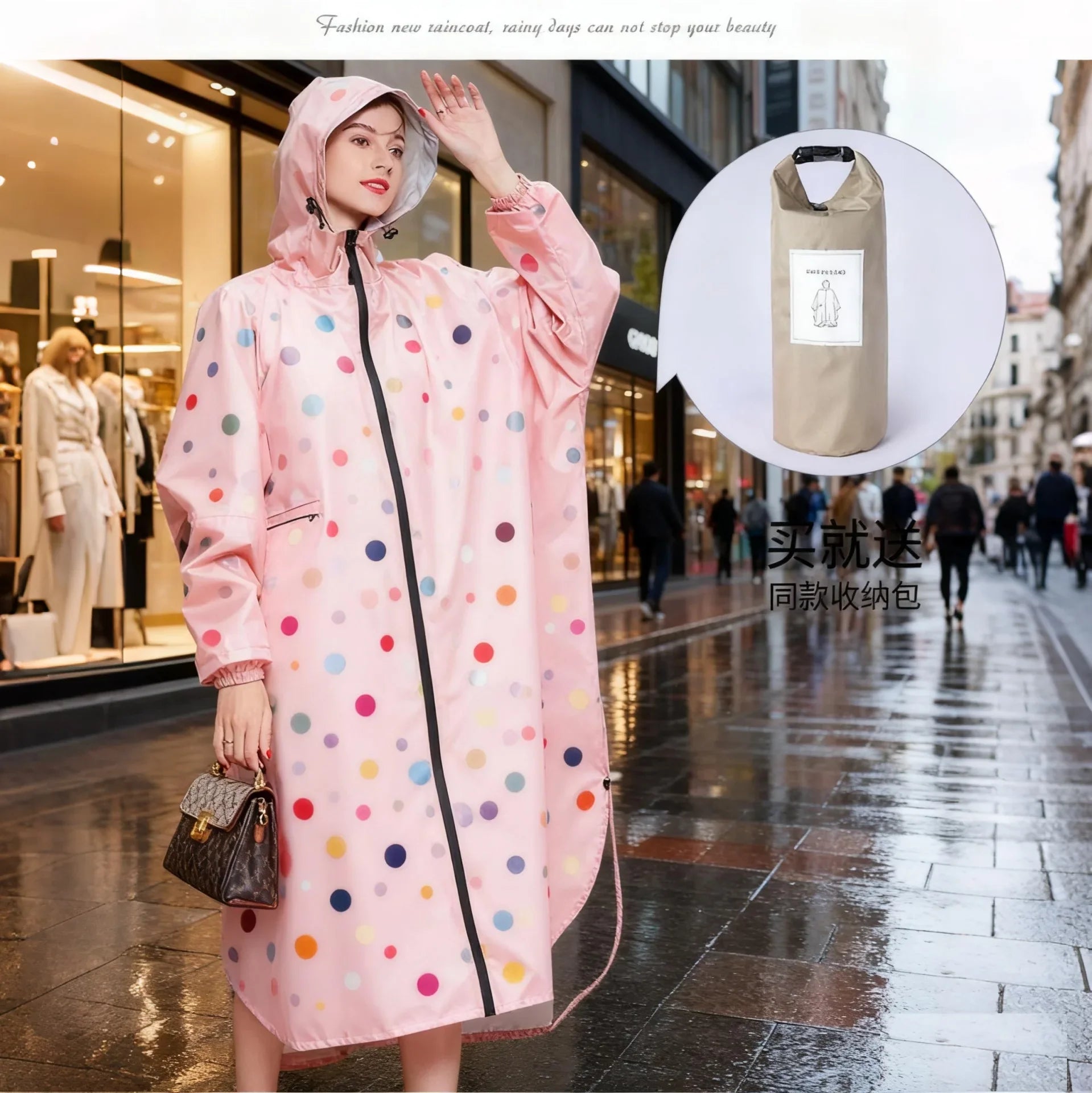 Adult Universal Durable Breathable Windproof Lightweight Waterproof Eco-Friendly Polyester Raincoat 10000 mm All Seams Taped