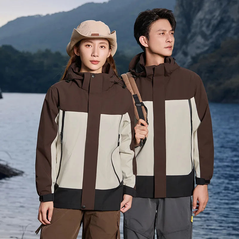 High Quality Men's Sports Windbreaker Customized Logo Waterproof Outdoor Work Jacket with Front Logo Thin Style Hood Wholesale