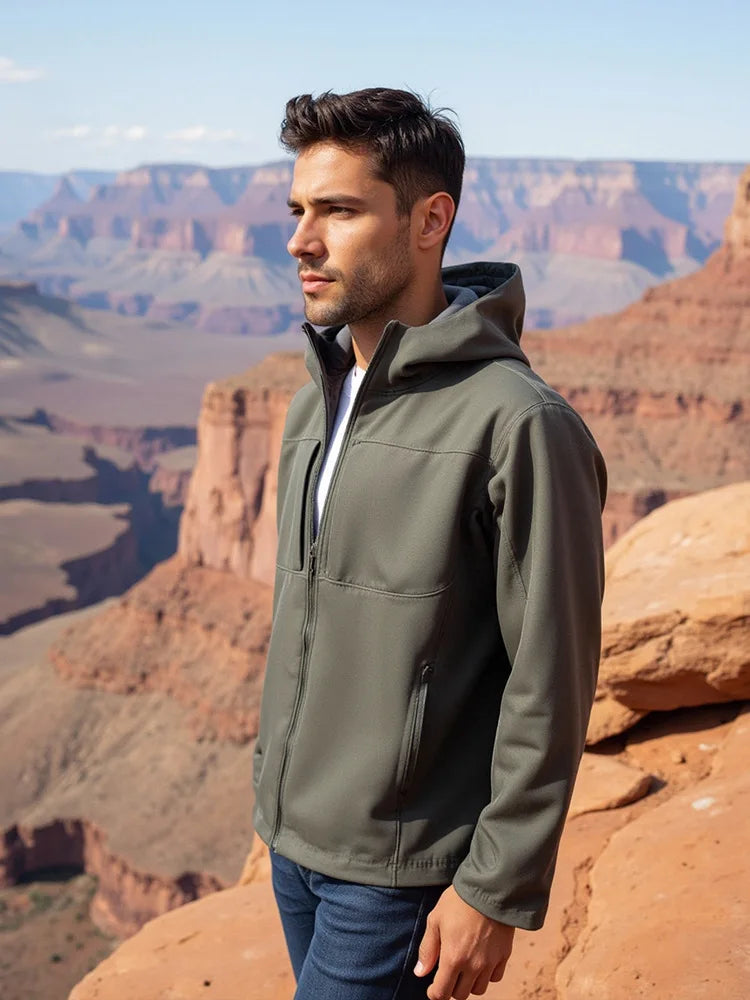 Winter Outdoor Soft Shell Windproof Waterproof Warm Men's Women's Mountaineering Hiking Heat Sealing  100% Polyester Jacket