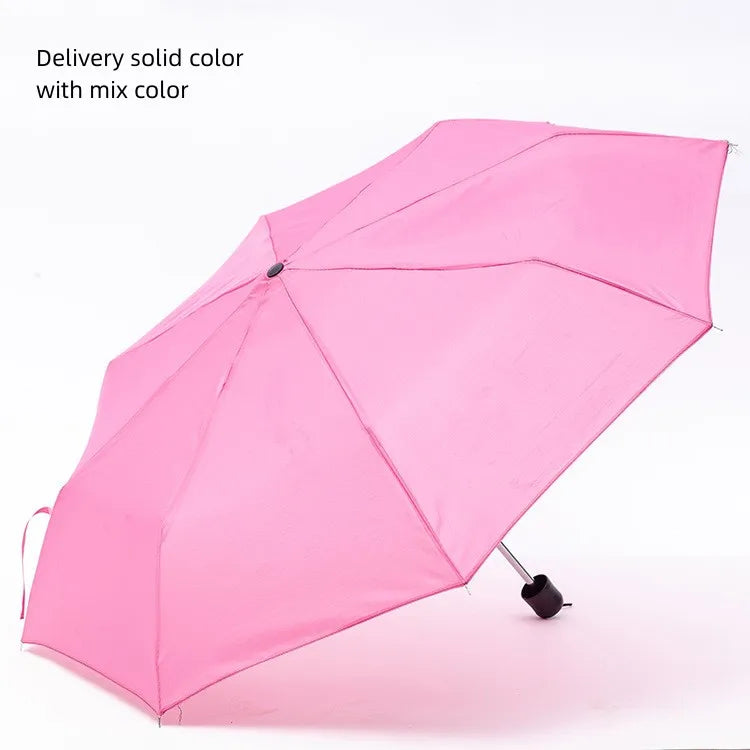Wholesale Promotional 3 Folding Umbrella Lightweight Custom Logo Printing Wholesale Cheap Mini Umbrella Plaid Cloth