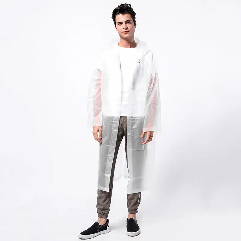 Custom Logo Print Waterproof Poncho Cape Rain Coat Jacket Peva Eva Reusable Raincoat Eva Long Raincoat Rain Jacket Poncho