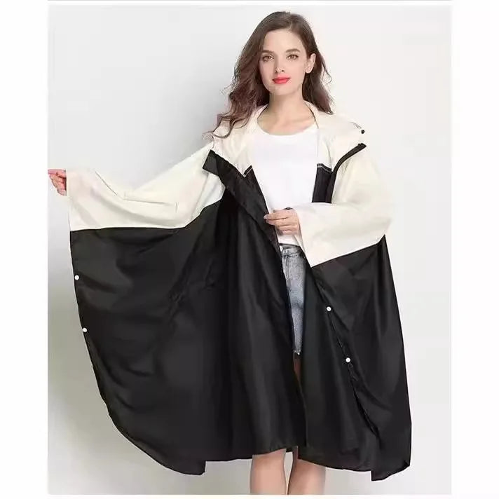 Fashionable Waterproof Cycling Rain Gear Emergency for Poncho for Hiking and Camping Survival Hooded Cloak