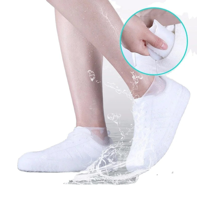 High Quality Waterproof Silicone Rain Boots Reusable Non-Slip Rubber Shoe Covers Shoe Protectors for Adults and Babies