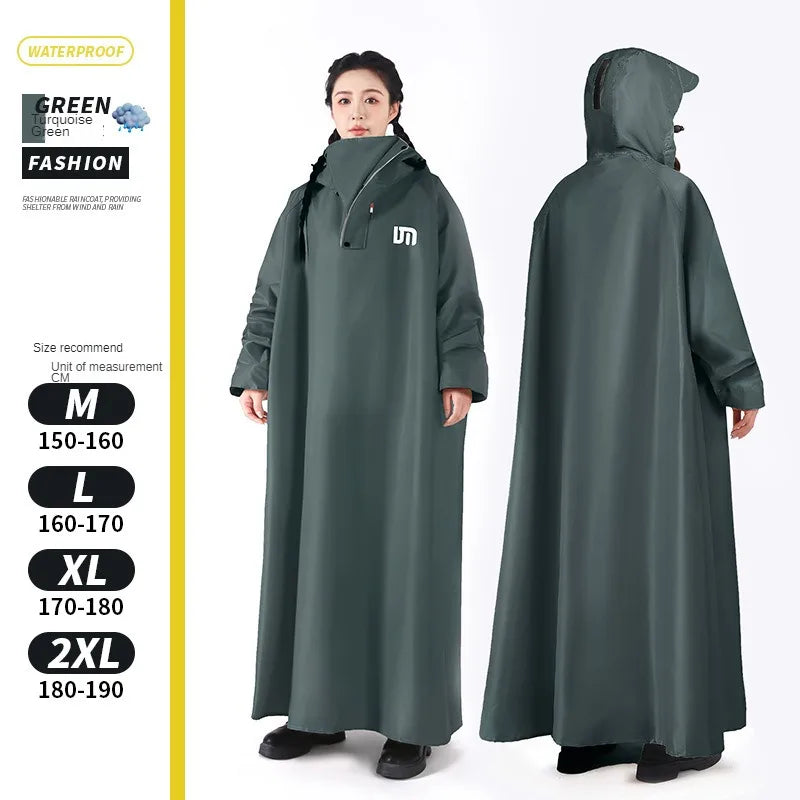 Men's and Women's Adult Raincoats, Long Full Body Rainproof Oxford Cloth Raincoats, Suitable for Outdoor Travel, Hiking