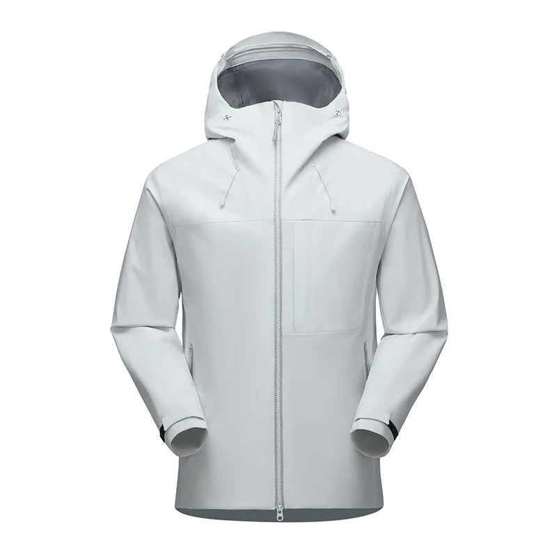 Outdoor  Winter Solid Color Waterproof Soft Shell Jacket for Outdoor Mountaineering Unisex All-Weather Use