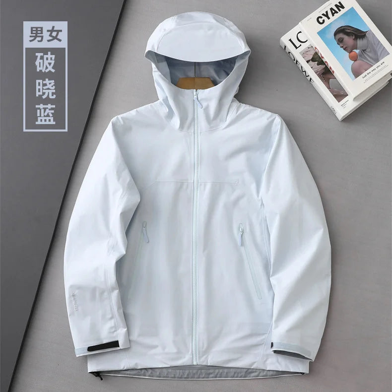 Men's Women's Hard Shell Rain Jacket Waterproof Outdoor Raincoat for Running Hiking Windproof Windbreaker Jacket for Rainy Days