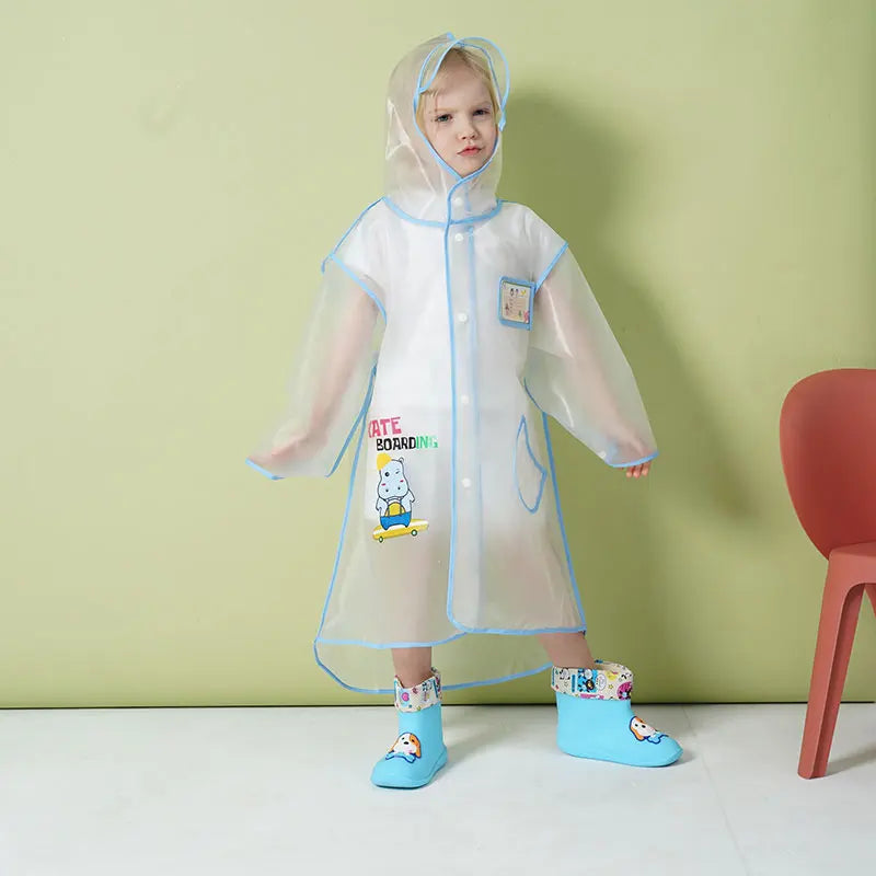 Custom Full Body Waterproof Raincoat for Boys Girls Cute Dinosaur Design for Primary School Students Kindergarten Babies