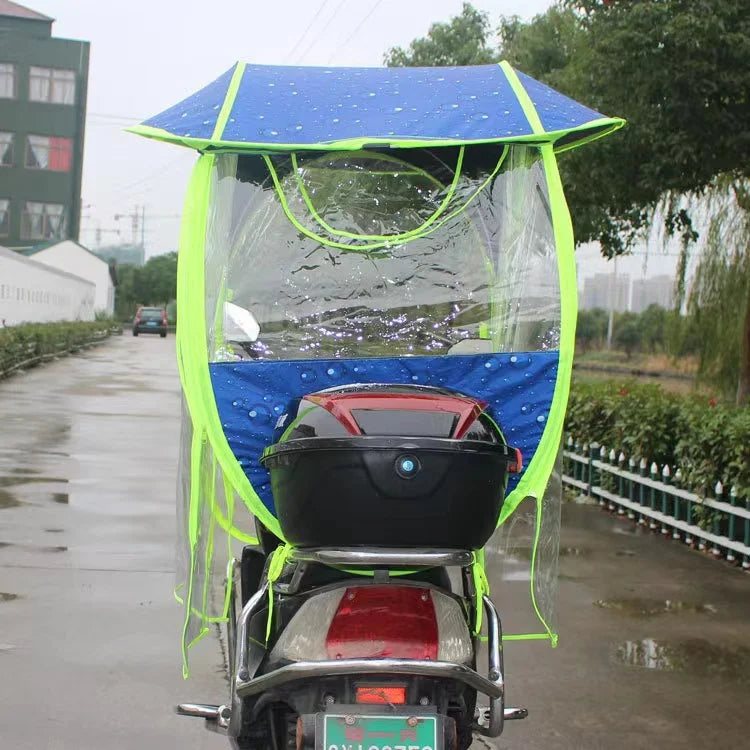 Full Covered Electric Bike Umbrella Outdoor Windproof Sunshade Cover Motorcycle Umbrella Scooter Umbrella for Rain