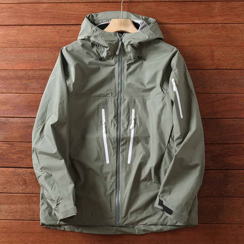 Manufacturer of Waterproof 3-Layer  Hard Shell Windbreaker Outdoor Jacket Zipper Closure With CE and ISO9001 Certificates