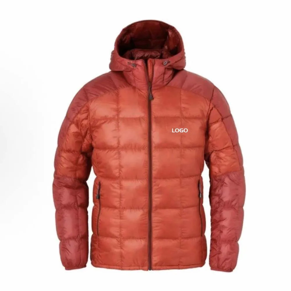 Hot Sale High Quality Insulated Windproof Hooded Men's Winter Bomber Jacket Plus Size Grey Goose Outdoor Down Jacket