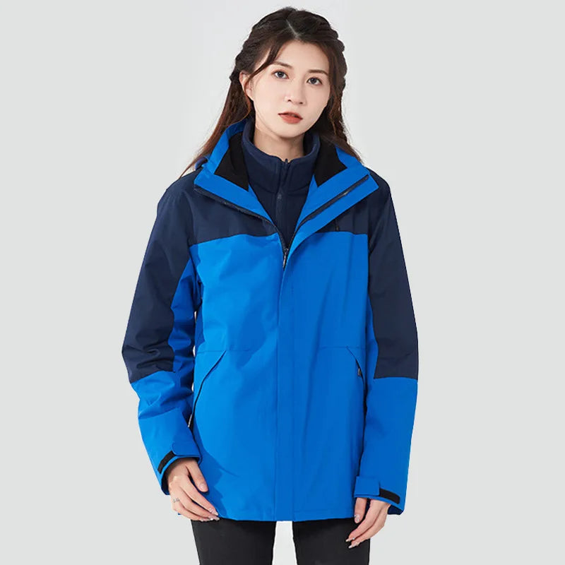 Mens Waterproof Rain Jacket Outdoor Hooded Windproof Coat for Hiking Fishing