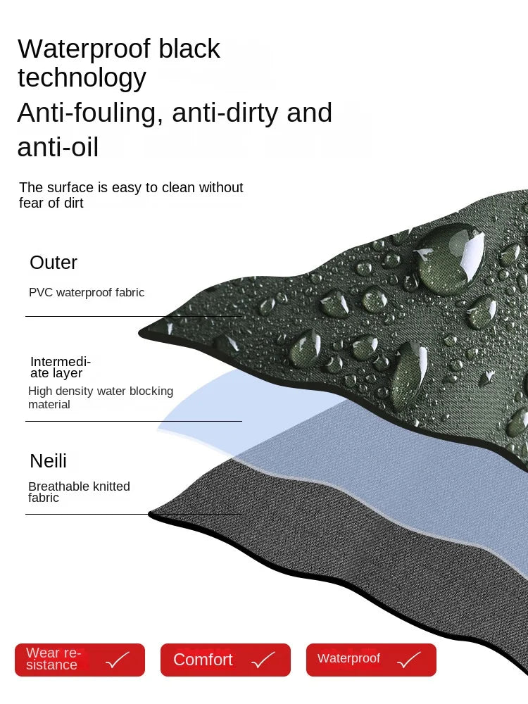 Thickened PVC Material Fishing Waders Pants Zipper Closure Outdoor Wading Unisex Half-length