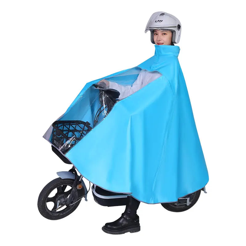 Bicycle Cycling Rain Poncho Waterproof Windbreaker Raincoat for Male & Female Cyclists and Motorcyclists