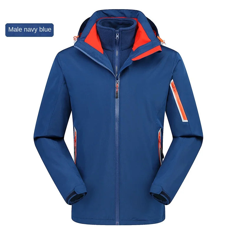 High-End Two-Piece Three-In-One Detachable Assault Clothing for Men Women Windproof Rainproof Breathable Autumn Fashion for