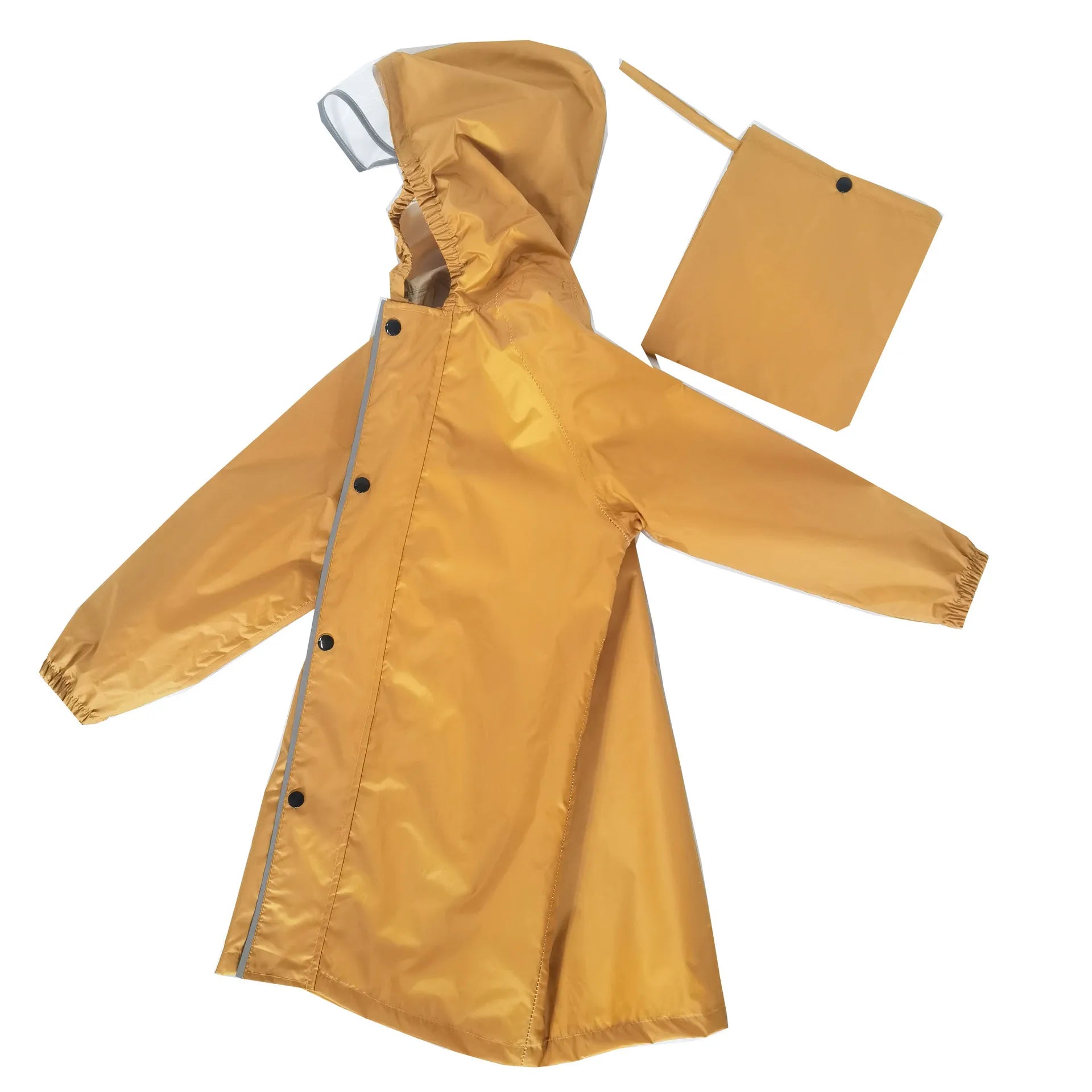 Outdoor Waterproof Lightweight Reusable Windproof Boys Girls Kindergarten Primary School Children's Raincoat Reflective Safety