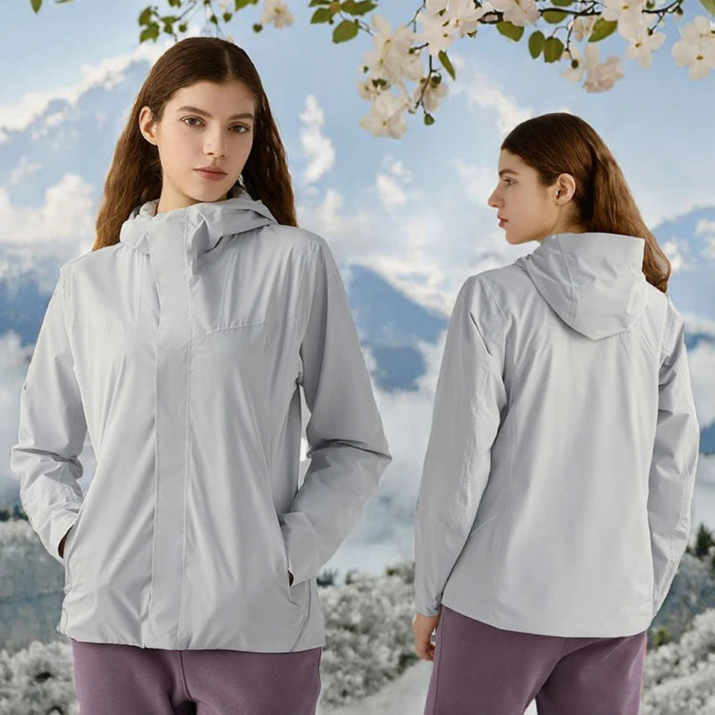 Custom Reversible Long Waterproof Windproof Water Resistant Lightweight Breathable Winter Soft Shell Jacket Hoodies for Women