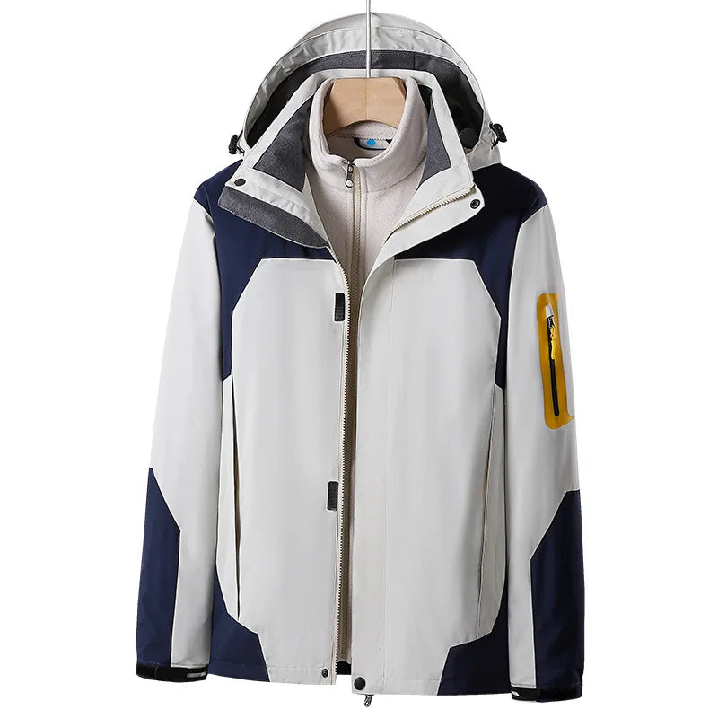 Men's Women's Casual Reversible Fleeced Jacket Water Proof Zippered Closure Stand Collar Winter ODM Finished Product Front XS