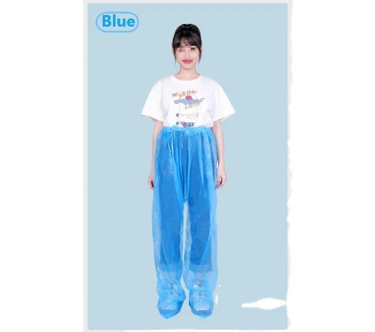 Amusement Park Outdoor Travel Portable Foot Bag Thickened Wear Resistant Sealing Foot Long Rainpants