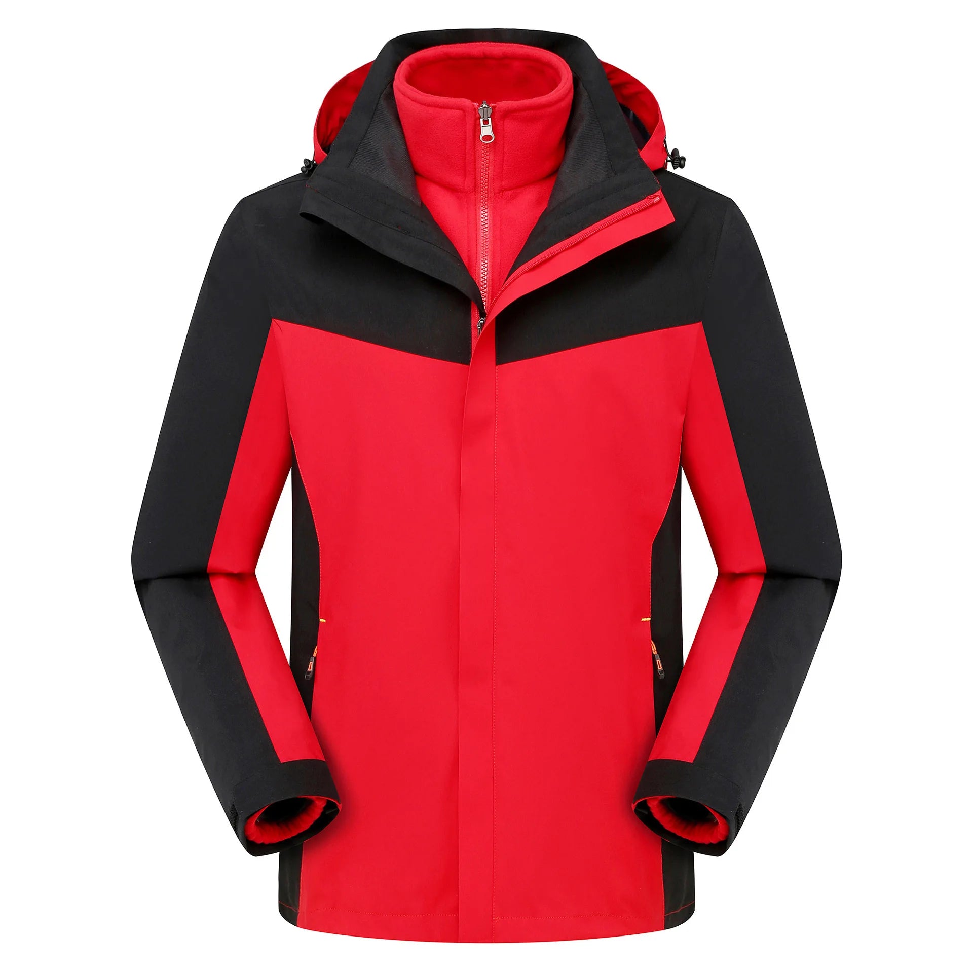 2025  Men's Women's New Style Outdoor Three-in-One Ski Suit Windproof Waterproof Breathable Stand Zipper for Winter